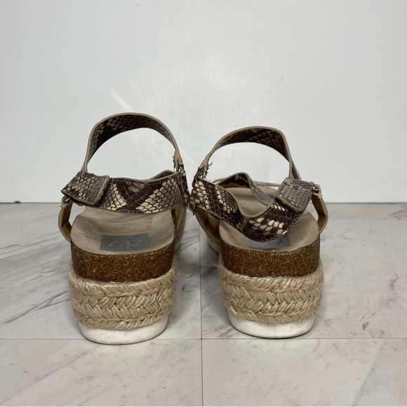 DV Dolce Vita Iman Espadrille Platform Snakeskin Sandal 9 1/2 - Picture 3 of 14